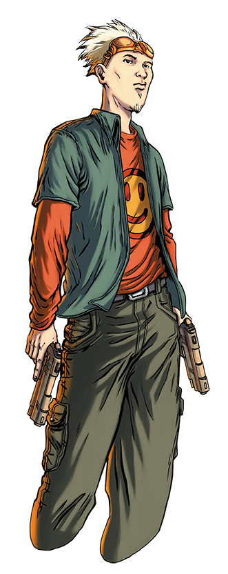 Pyro, one of the characters from Akademy, a story in the Charisma app